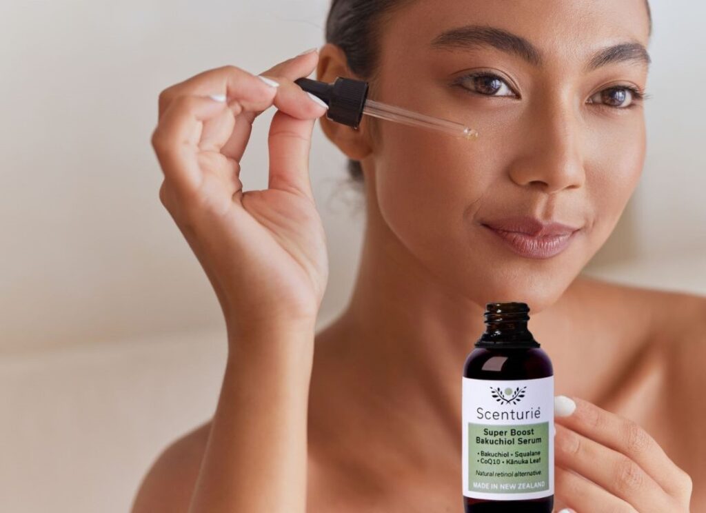 Applying bakuchiol serum